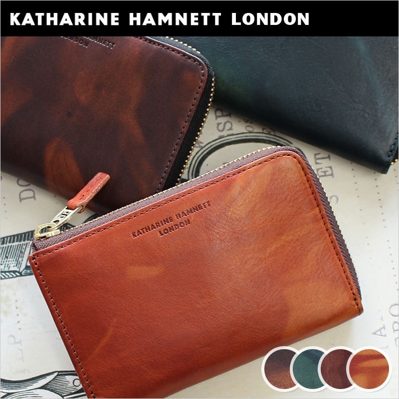 【在庫限り】キャサリンハムネット KATHARINE HAMNETT LONDON L字ファスナー二つ折り財布 財布 FLUID フルード 490-59202