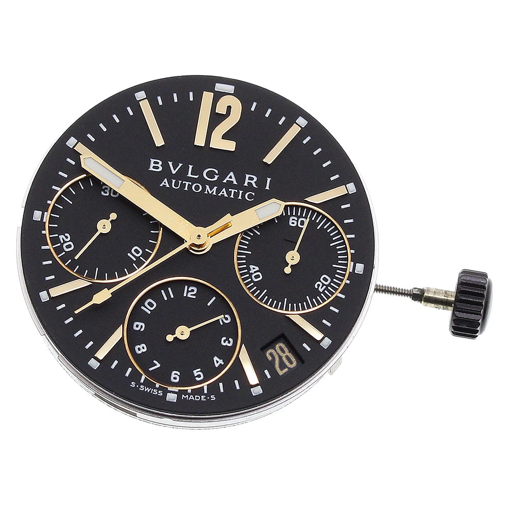 ブルガリ BVLGARI Cal.080-TEEM クロノグラフ デイト ムーブメント 自動巻き メンズ _I-211【中古】