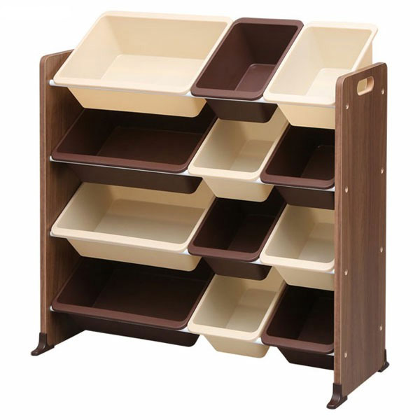 アイリスオーヤマ KTHR-412(ブラウン) キッズトイハウスラック (ブラウン) KTHR412ブラウン