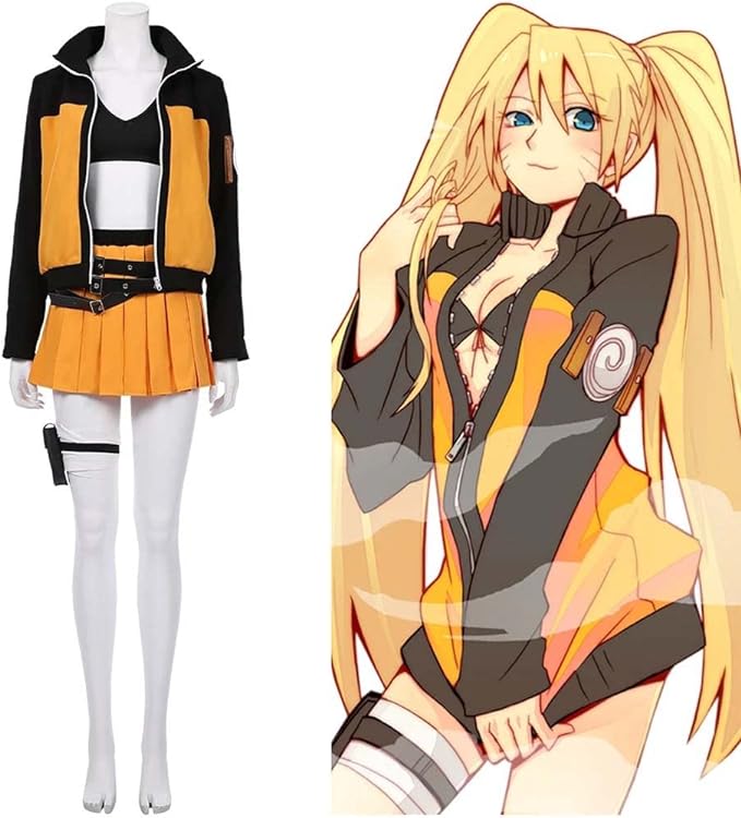 うずまきナルト コスプレ衣装 女装 おいろけの術 ナルト コスチューム 日常服 変身 仮装 演出服 仮装
