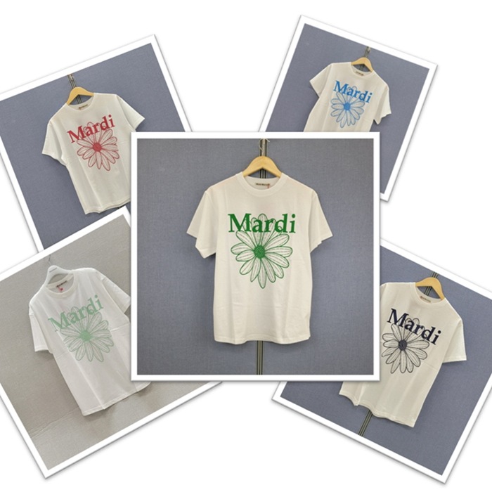 FLOWERMARDI 花柄 半袖 Tシャツ WHITE 系-韓国 人気 ファッション
