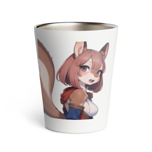 【文字入れ可能受注生産】リスの女の子　サラ サーモタンブラー