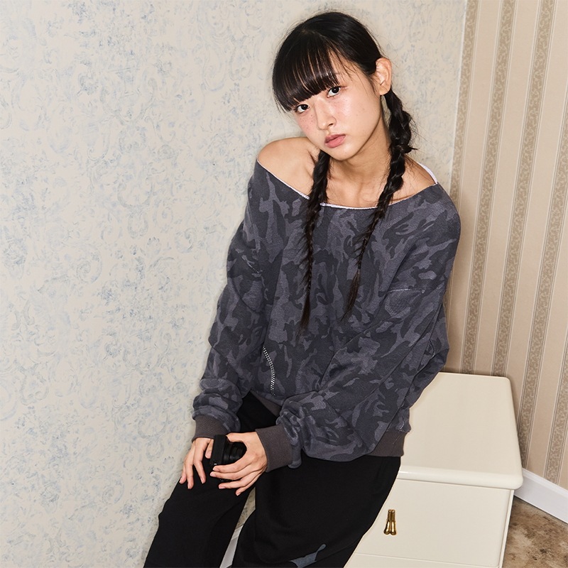 CAT TAIL CAMO OFF SHOULDER