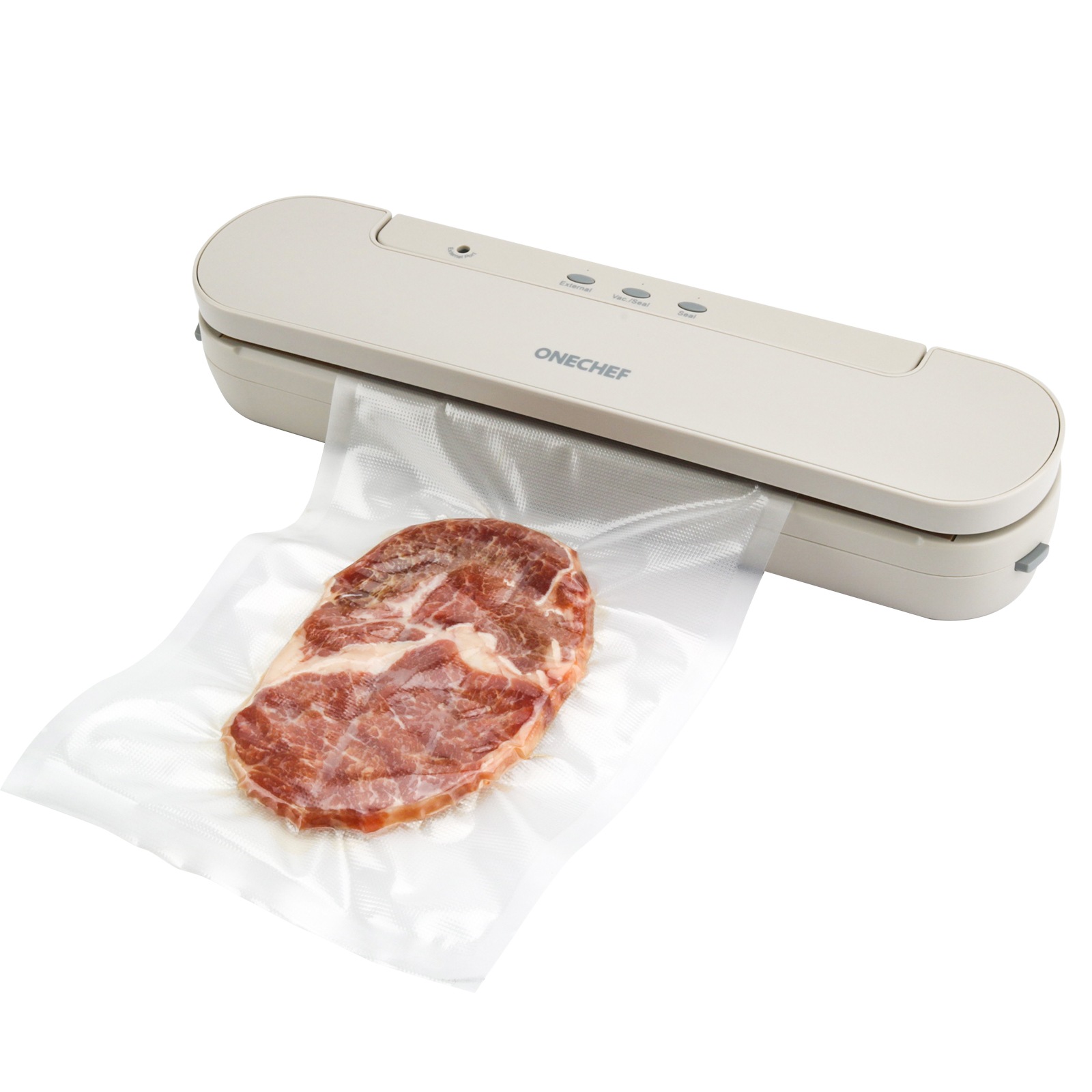 真空パック機 吸収力60kPa 30cm延長圧着口 vacuumsealer ペールグレー5004
