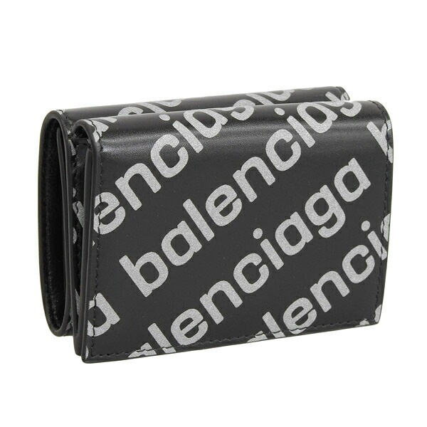 バレンシアガ 財布 レディース 三つ折り財布 アウトレット レザー ブラックマルチ 59431723V731090 BALENCIAGA
