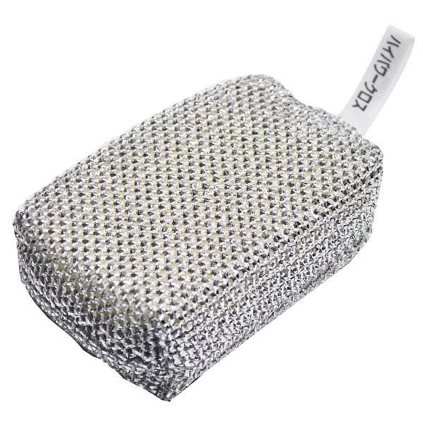 キッチンスポンジ/鍋・フライパン用スポンジ (抗菌・防臭加工) ハイパワークロス シルバー キッチン用品 (240個セット)