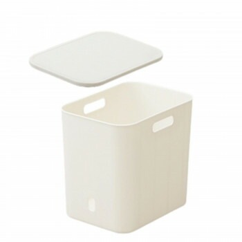 収納用品 natura（ナチュラ） インボックス ソフト SL フタ付き 4個組 ホワイト NIBS-SL4-FS4