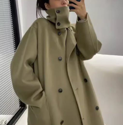 レディース ジャケット コート アウター ウールロングコート ロングコート ロング 長袖 襟付き ストレート Iライン きれいめ 上品 おしゃれ マニッシュ クール エレガント 主役級 存在感
