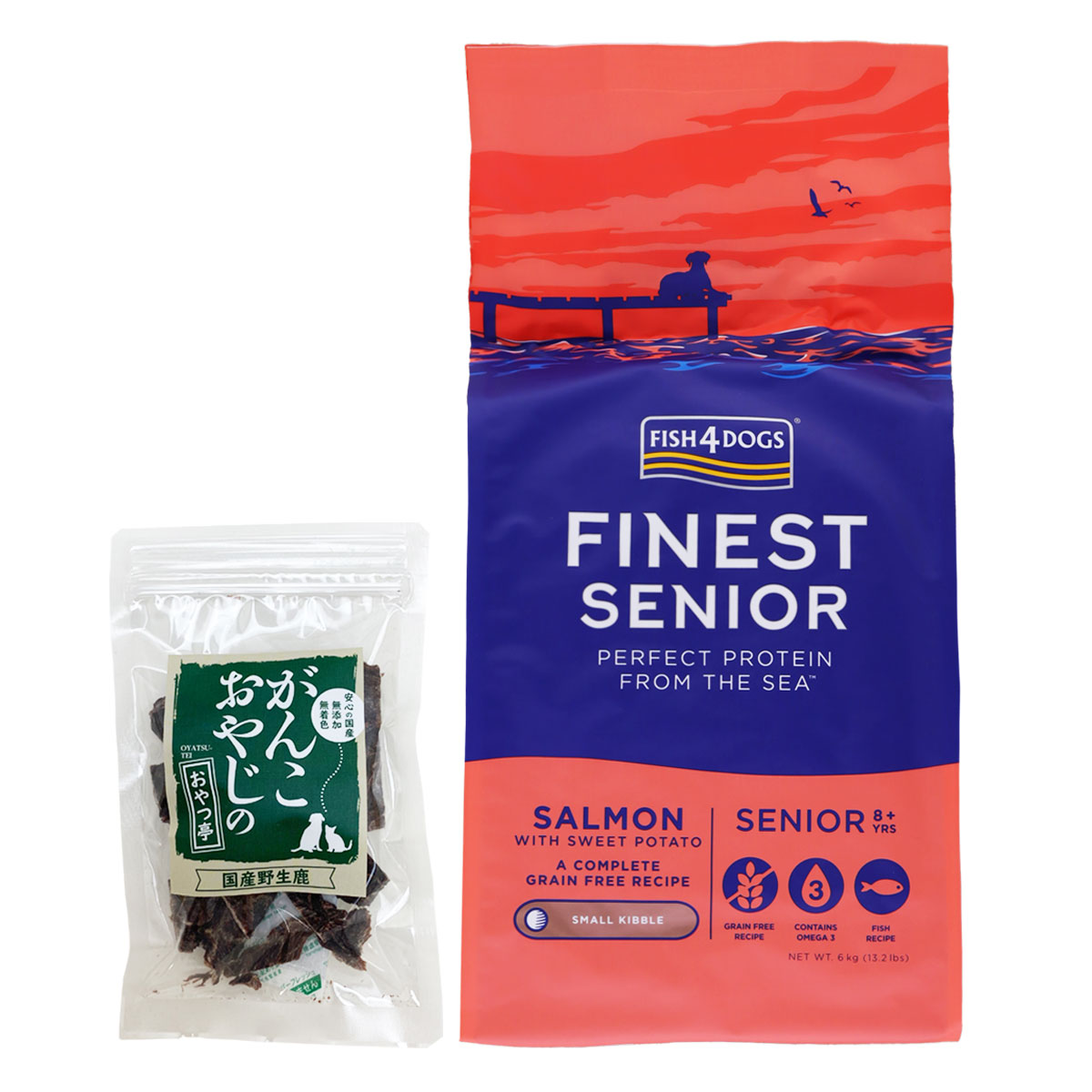 ファイネスト サーモン シニア 小粒 6kg【国産鹿肉ジャーキー20g付き】