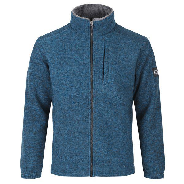 メンズソフトボア起毛フリースジップアップ BR-JUW-Q005-青緑