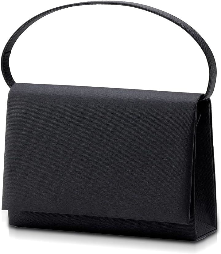 母の日 革不使用のフォーマルバッグ 葬儀 布 製 礼装バッグ 冠婚葬祭 喪服 礼服( ［08-06］ フォーマルバッグ ブラック, Free Size)