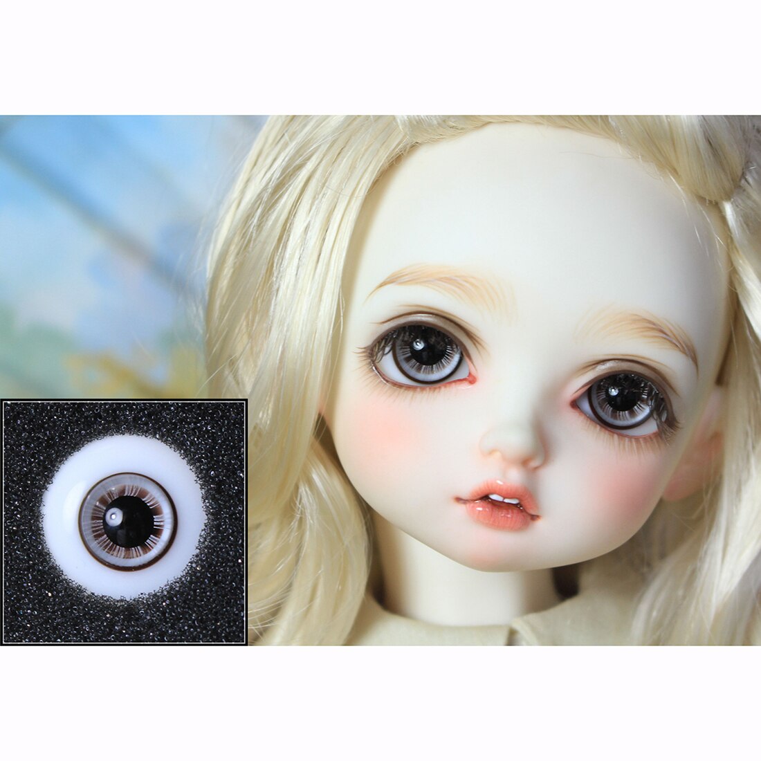 16ミリメートルブラウンガラス眼球のため1/3 bjd人形脳トレーニングのおもちゃ子供知育玩具誕生日クリスマスギフト