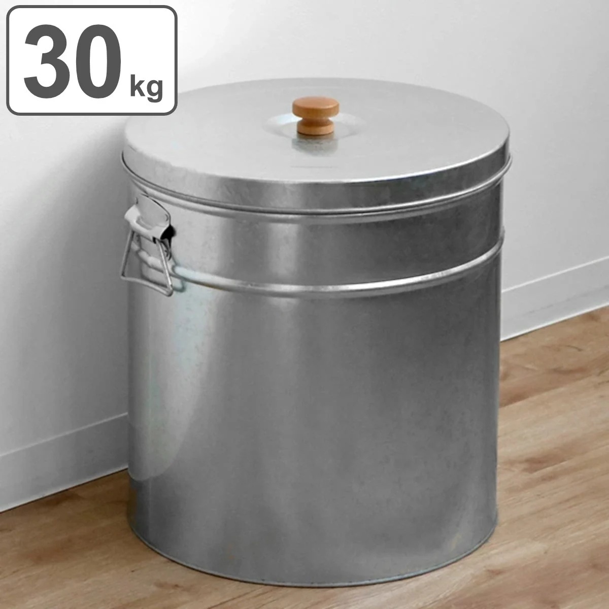 米びつ 30kg 丸型 トタン 袋のまま 米櫃 ライスボックス こめびつ おすすめ 米ストッカー コメビツ お米入れ お米収納 お米保存 30キロ 袋ごと そのまま ペットフード ドッグフード