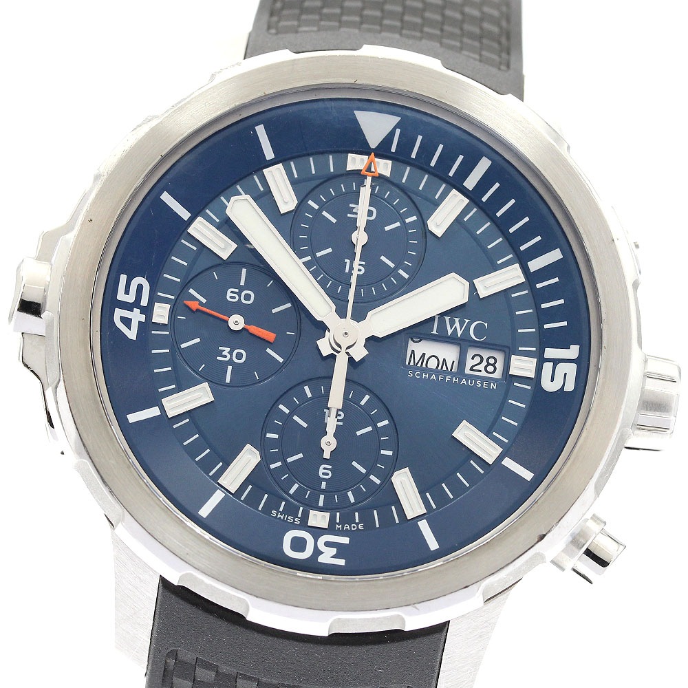 訳あり IWC SCHAFFHAUSEN IW376805 アクアタイマー エクスペディション・ジャック=イヴ・クスト デイデイト クロノグラフ 自動巻き _911896【中古】