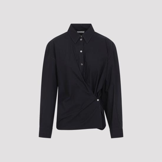 LEMAIRE Women Shirts SH1141 LF1500 BK998 SQUID INK