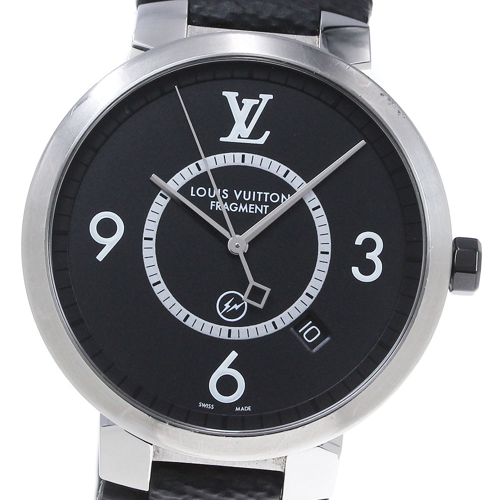 ルイ・ヴィトン LOUIS VUITTON Q1DM1 タンブール スリム フラグメントデザイン クォーツ メンズ _863760【中古】