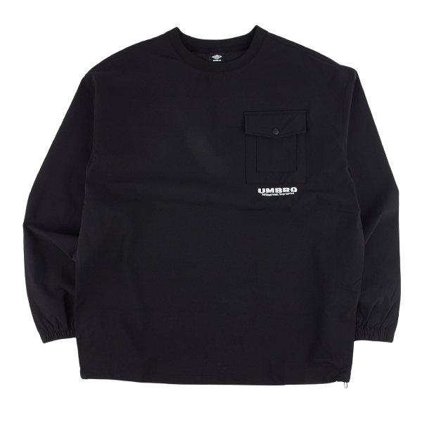 ユーティリティポケットピステ長袖Tシャツ UQ121CWT26 BLK