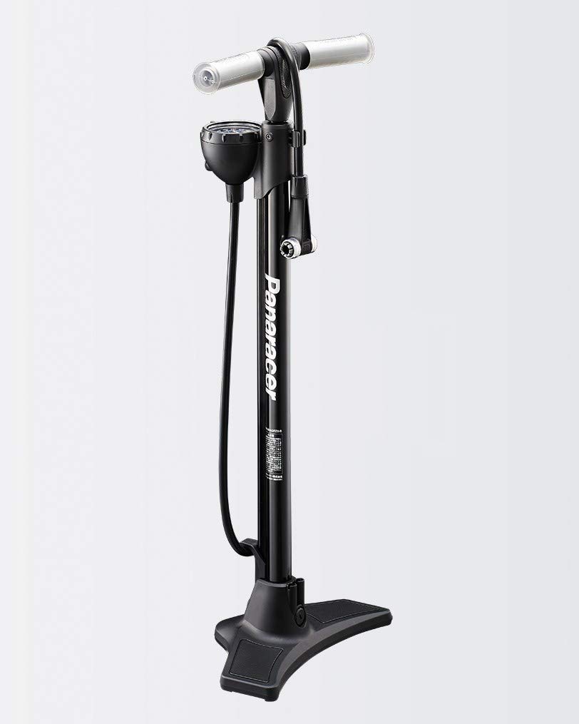 パナレーサー(Panaracer) 自転車 空気入れ ワンタッチ装着 空気圧の調整が可能 全バルブ対応 黒 アルミ製 BFP-02AGEZ2-B