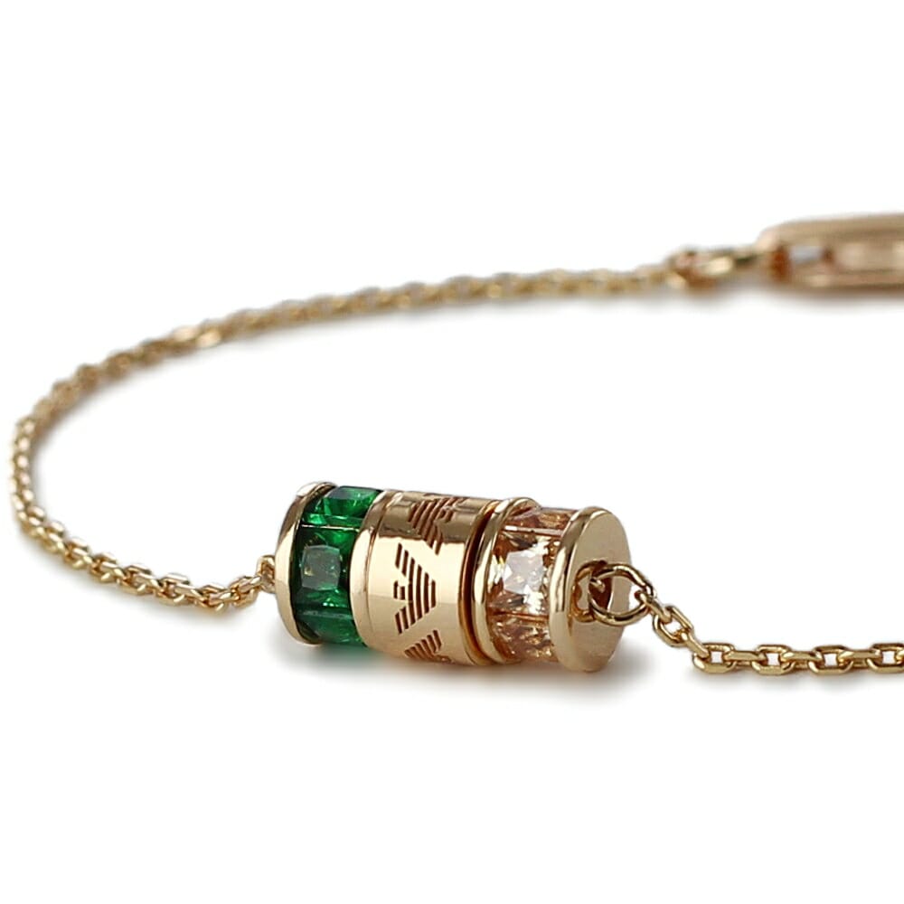 エンポリオアルマーニ ブレスレット レディース チェーンブレスレット 細い ローズゴールド 大人 シンプル 女性 プレゼント おしゃれ ブランド ギフト アクセサリー 彼女 友達 同僚 妻 母親 誕生