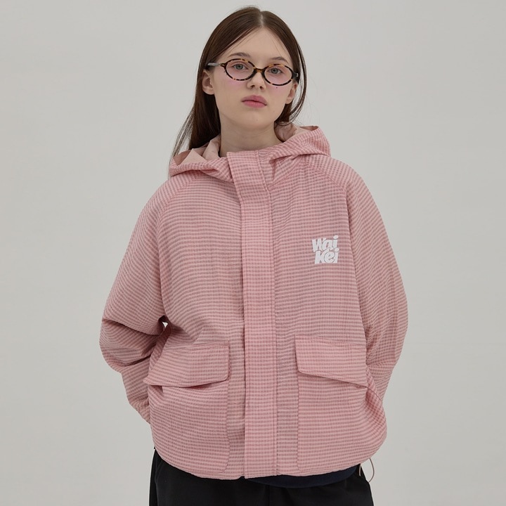 Reversible Check ウィンドブレーカー PINK