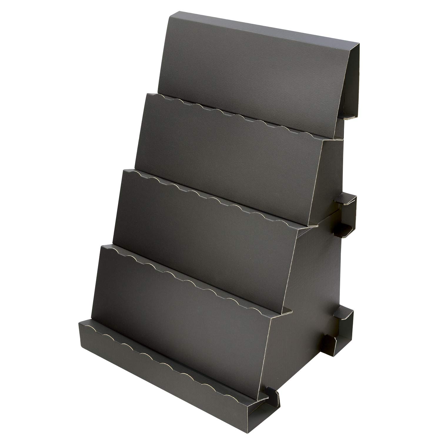 ササガワ オリジナルワークス 展示 ディスプレイBIG 組立式傾斜かざり棚 ブラック 44-5866