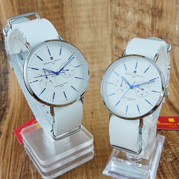 国内正規品 ペア腕時計 ボックス付き サルバトーレマーラ 時計 ペアウォッチ SM15117-SSWHBLSM15117-SSWHBL 誕生日プレゼント ポイント消化