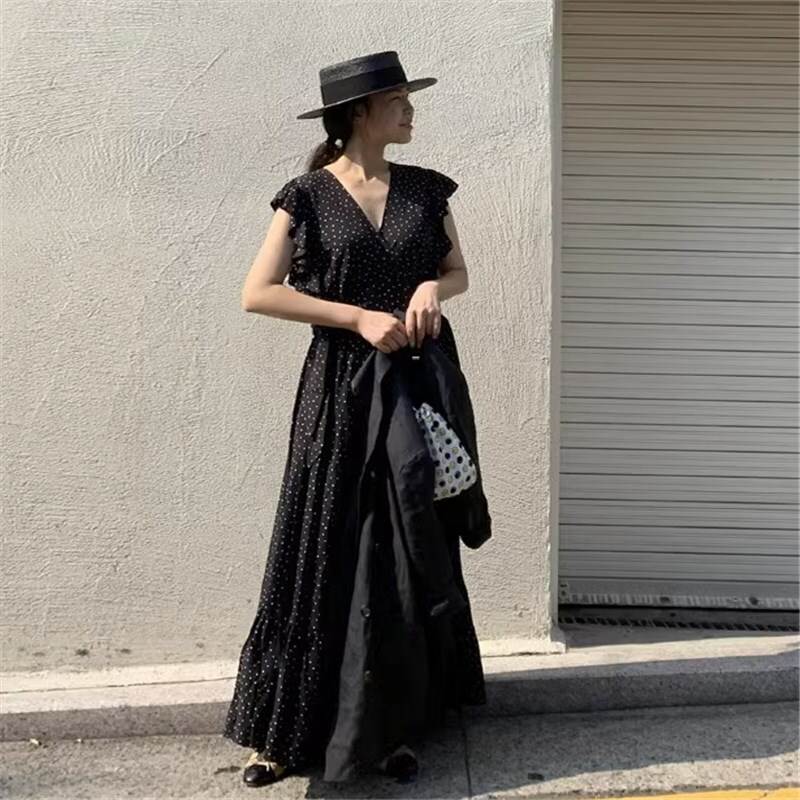 【送料無料】おしゃれ 上品 大人 シンプル きれいめ かわいい Vネック ノースリーブ ロングドレス パーティドレス パーティードレス