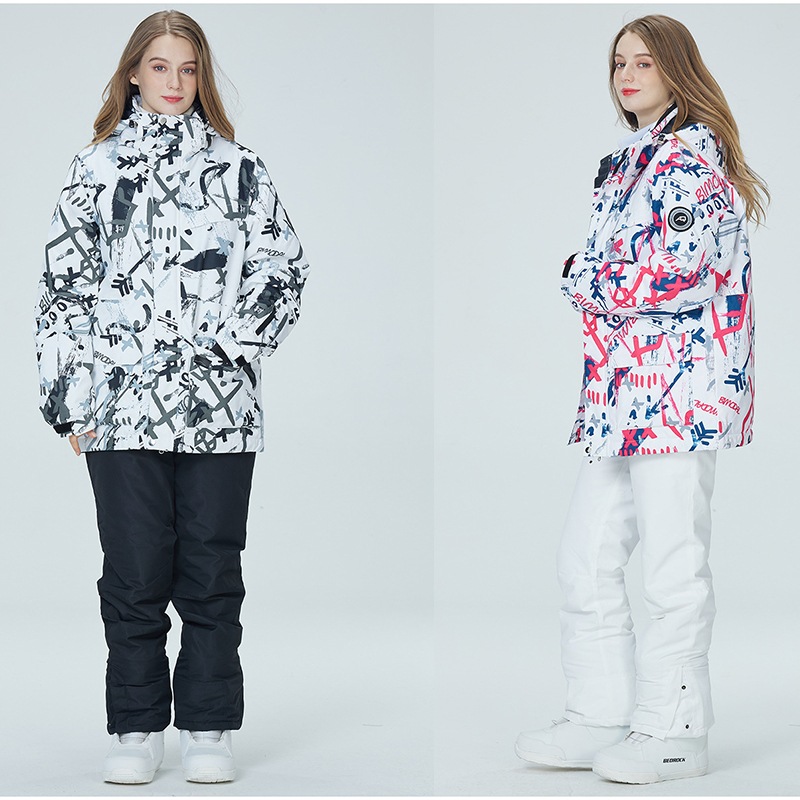 上下セット スノーボードウェア 2024 2025 レッド白 黒白 スポーツシリーズ スキーウェア メンズ レディー ストップス パンツ 13,009円