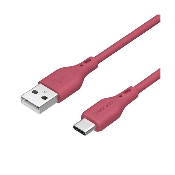 （まとめ） オウルテックType-Cシリコンケーブル ワインレッド 1m OWL-CBSAC10-WR 1本 (×3セット)