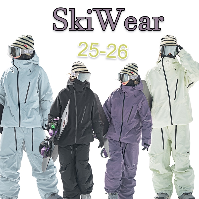 2025-2026NEW スノーボードウェア 4COLOR スノーボードパンツ メンズ レディース ジャケット スキーウェア スノーボードウェア