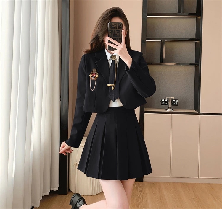 新品4点セット/2点セット 入学式 スーツ 女の子 卒業式 スーツ 女の子 小学生 中高生 高校生 ジュニア 入学式 子供スーツ キッズスーツ jk制服 卒業式服 春秋 上下セット プリーツスカート 6,096円