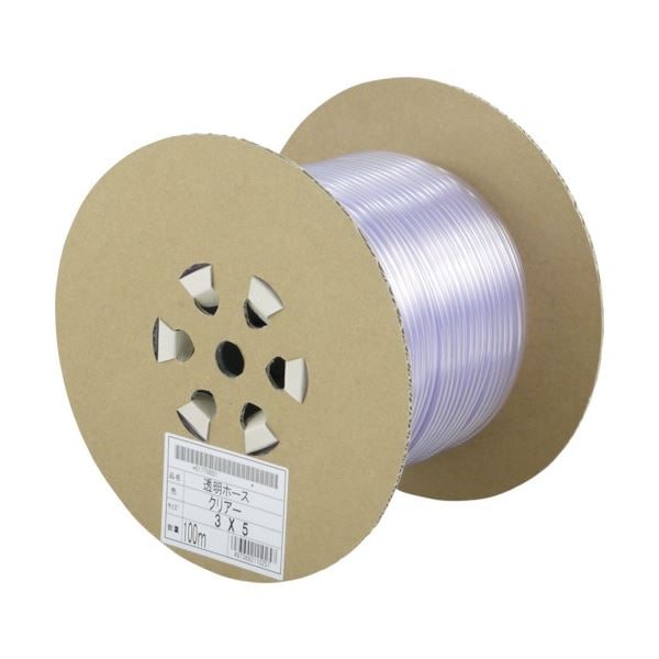 透明ホース 3x5 100m ドラム巻 TM-35D100T 1巻