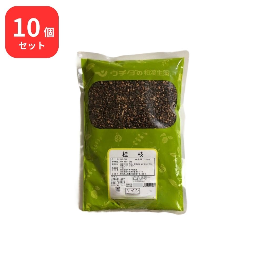 【10個セット】 ウチダ和漢薬 桂枝 ケイシ刻 500g