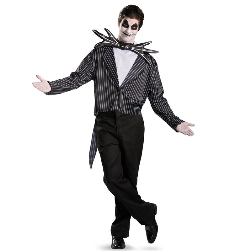 コスプレ 仮装 ジャック・スケリントン クラシック 大人用 M 【 コスプレ 衣装 ハロウィン 仮装 コスチューム ディズニー グッズ 男性用 余興 メンズ パーティーグッズ 正規ライセンス品 公式