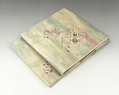 袋帯 正絹 宝飾螺鈿作家 甲斐泰造作 袋帯 リサイクル 中古 結婚式 入学