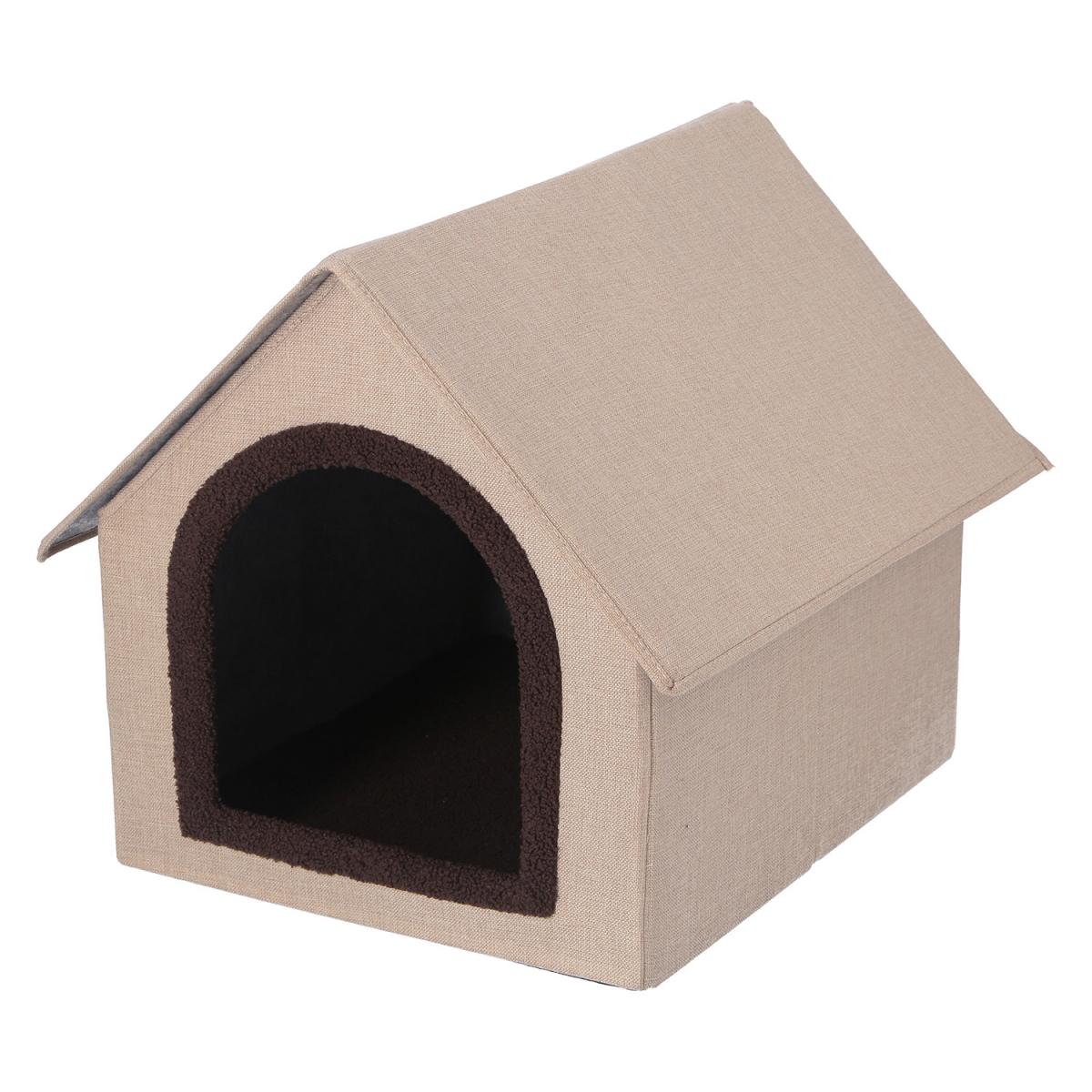 不二貿易 ペットハウス 三角屋根 Lサイズ BE ベージュ RU0328-3　犬用 猫用 ペットベッド ペットソファ ペット家具 インテリア