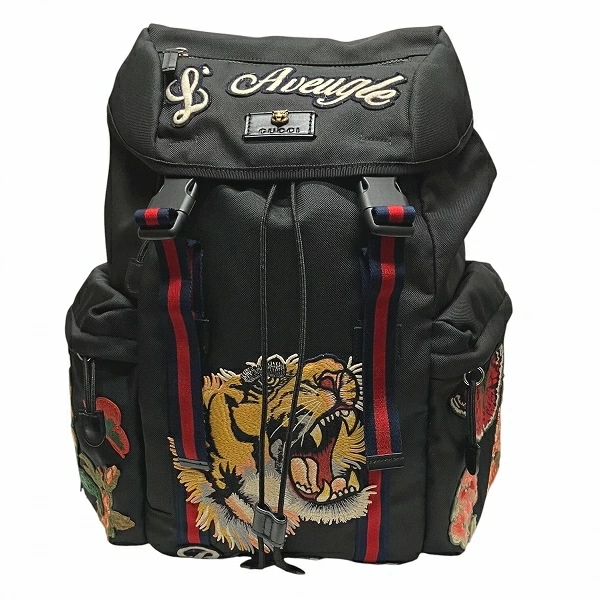 グッチ 429037 エンブロイダリータイガー バッグパック バッグ リュック メンズ 【中古】