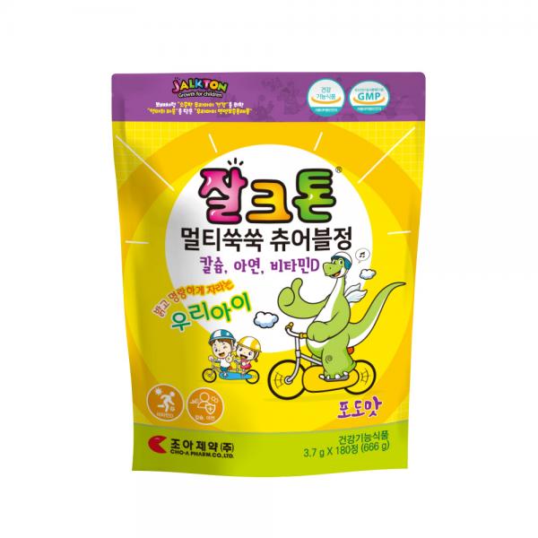 조아제약 잘크톤 멀티쑥쑥 츄어블정 포도맛 666g