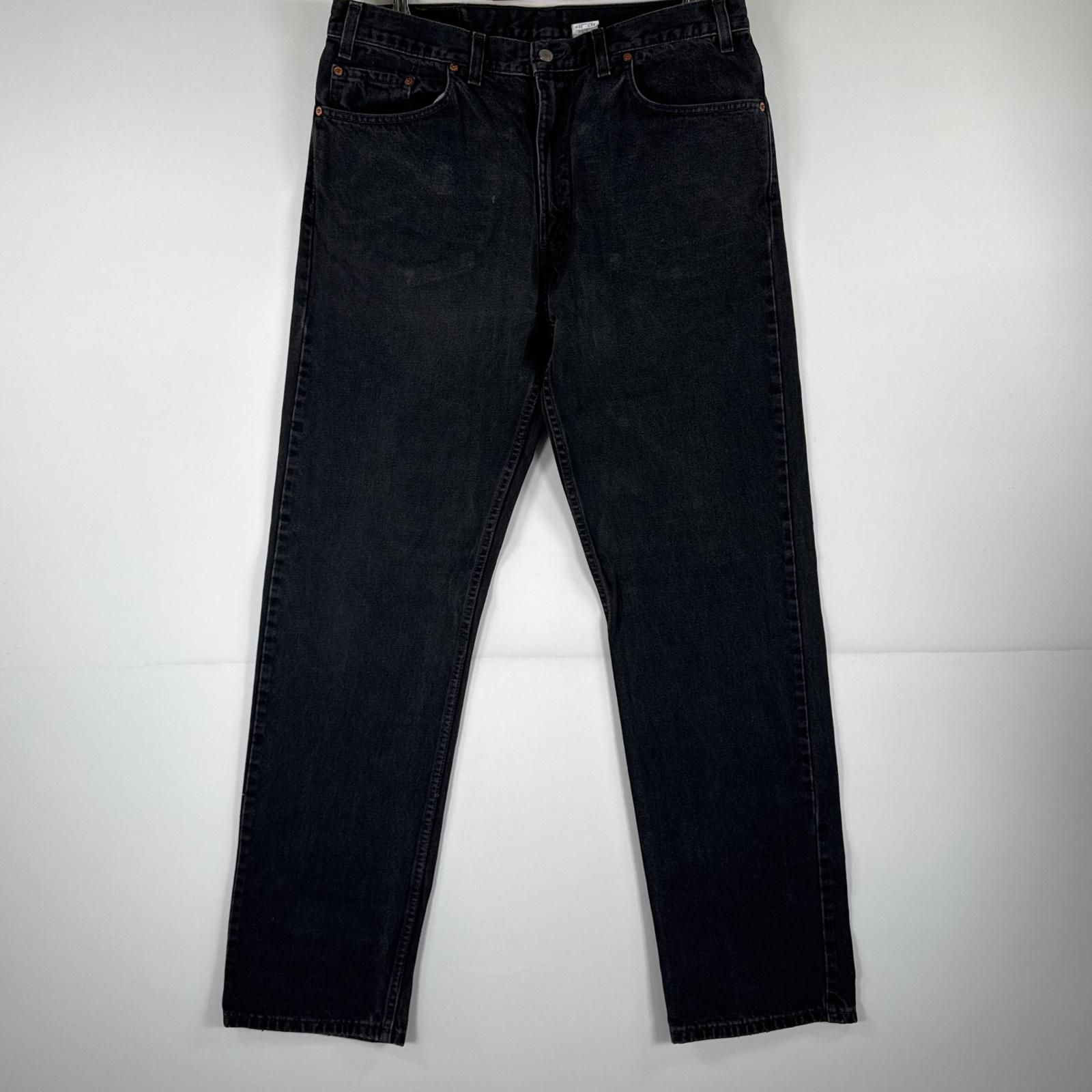 古着 90s/90年代 デニムパンツ 505 ジーパン ストレート 大きいサイズ ジップフライ ジーンズ ビッグサイズ w38 L34 ブラック メンズ