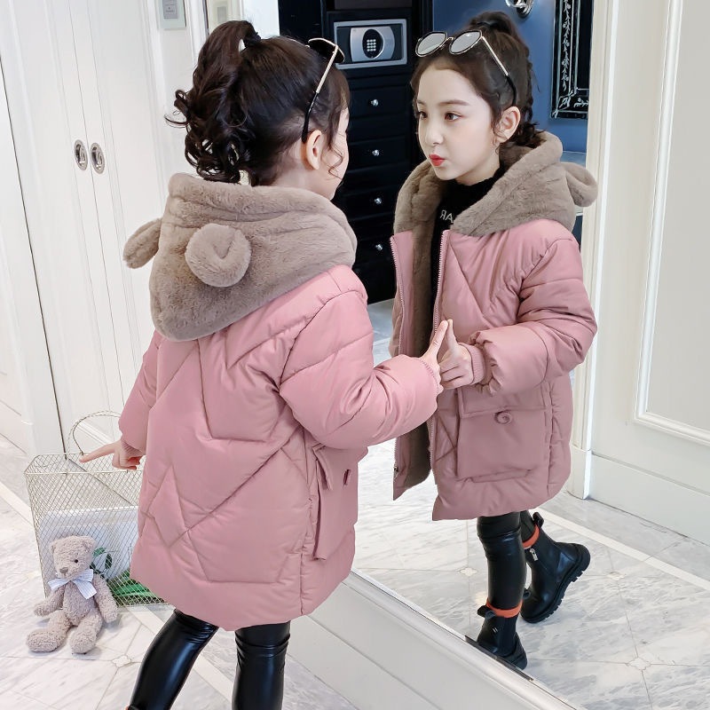 中綿コート キッズ 韓国子供服 男の子 女の子 冬服 子供コート アウター 厚手 ダウン風コート キッズコート ロングコート 中綿ジャケット フード付き