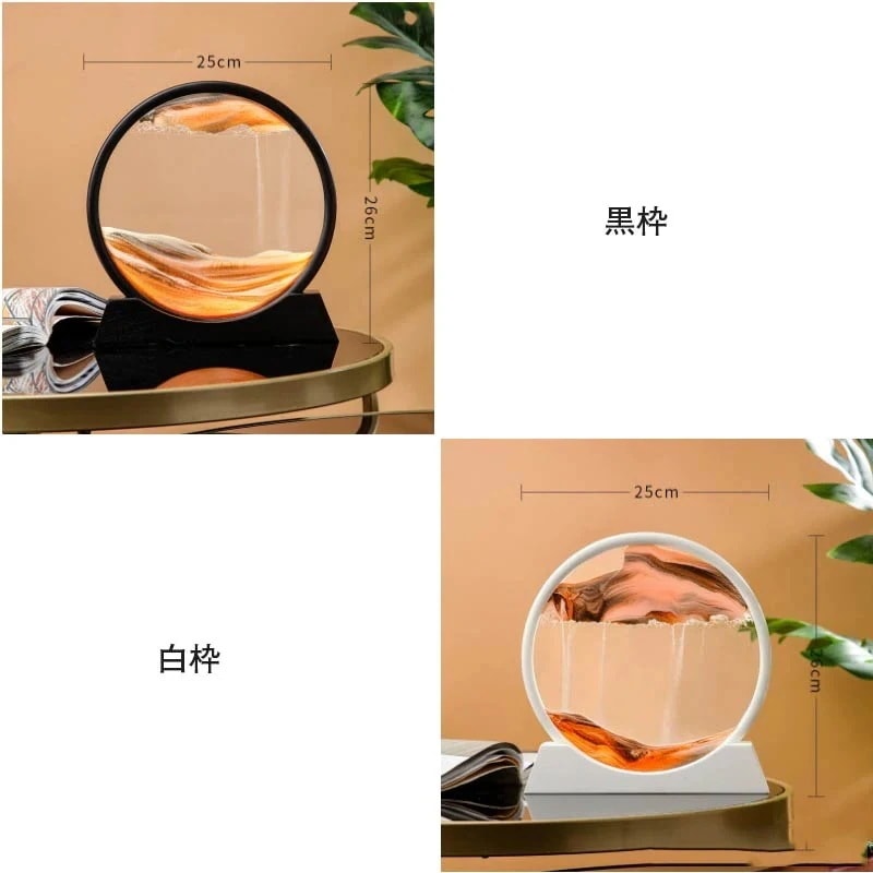 新規発売 流砂絵 砂絵時計 インテリア小物 店飾り 流れる 砂 ガラス ギフト 置物 癒し お洒落 移動可能