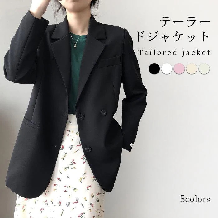 【新品追加】テーラードジャケット レディースなジャケット 体型カバー 長袖 テーラード ゆったり ビッグシルエット スリット入り ライトアウター バレンタイン プレゼント