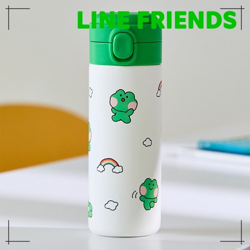 ラインフレンズ minini レニニ パターン ワンタッチ タンブラー (420ml)