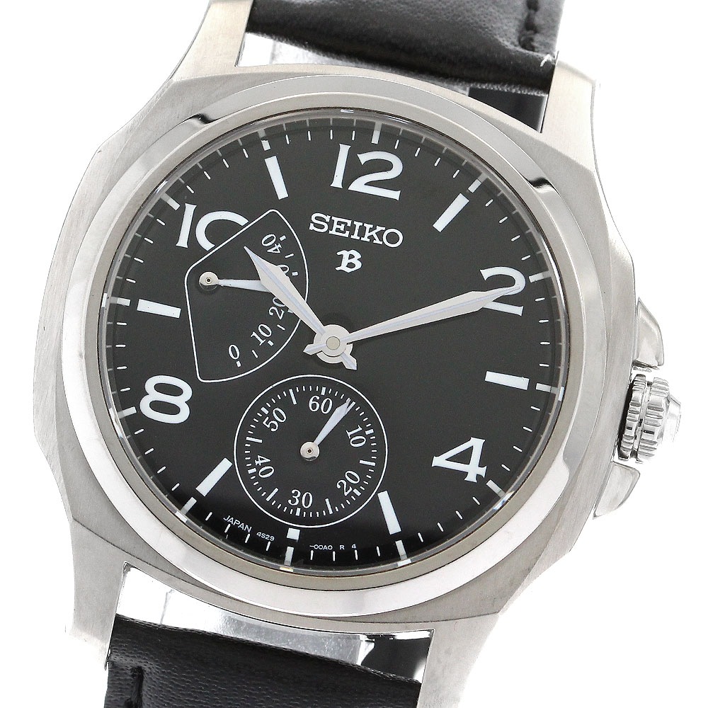セイコー SEIKO 4S29-00A0/SAGN005 ブライツ 琺瑯文字盤 パワーリザーブ 手巻き メンズ _893834【中古】