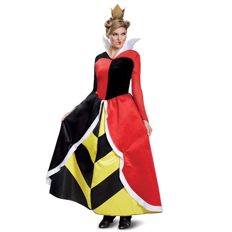 コスプレ 仮装 ハートの女王 デラックス 大人用 L 【 コスプレ 衣装 ハロウィン 仮装 コスチューム 不思議の国のアリス グッズ ディズニーヴィランズ ふしぎの国のアリス 王妃 公式 余興 正規ラ