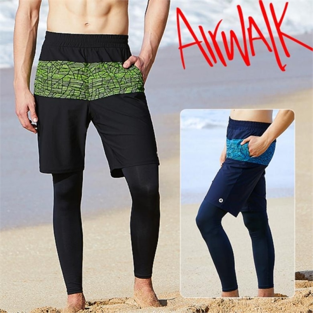 (エアワーク) エアワークサーフメンズラッシュガードショーツレギンス Yawe4210/アクアレギンス/ウォーターレギンス/ラッシュガード/ラッシュガード