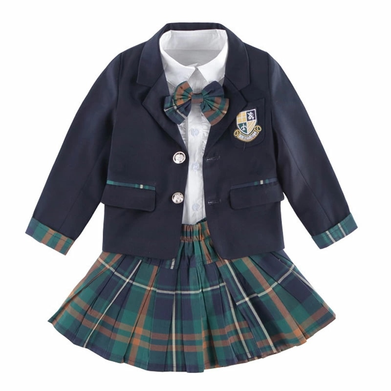 特別仕様キッズ スーツ 女の子 5点セット ジャケット スカート シャツ 蝶ネクタイ チェック柄 フォーマル スーツ 入学式 卒業式 卒園式 入園式 子供服 制服 受験 面接 キッズ フォーマル 小学