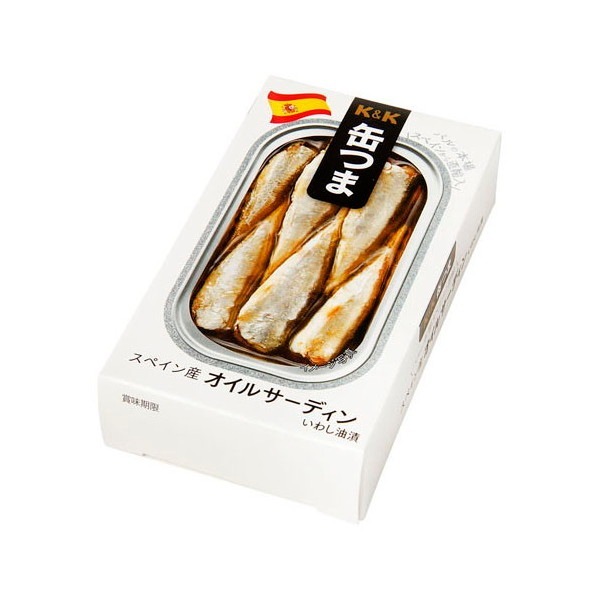 K&K 缶つま スペイン産 オイルサーディン 85g x25 メーカー直送