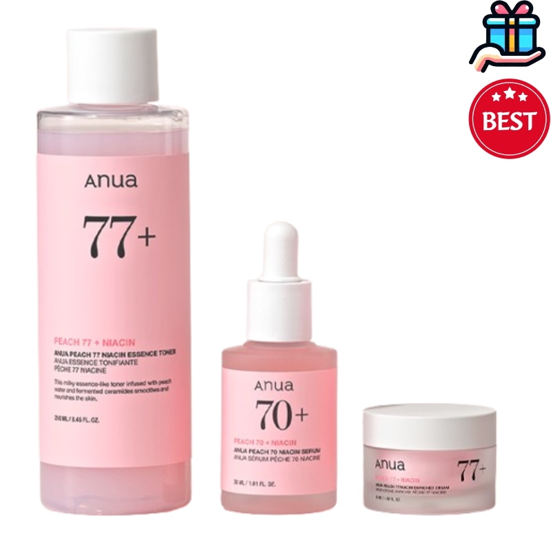 [スキンケアセット] 桃ナイアシン エッセンストナー 250ml + セラム 30ml + クリーム 50ml 3点セット 基礎化粧品 脂性肌 混合肌 拭き取り化粧水 毛穴 毛穴 黒ずみ 韓国コス