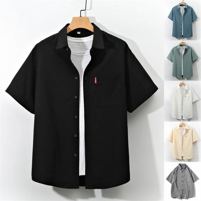 シャツ メンズ 半袖シャツ カジュアルシャツ ボタン メンズファッション 大きいサイズ トップス ビジネス 無地 軽量 夏服 春服 快適 通気性 涼しい 夏物 父の日 プレゼント ギフト
